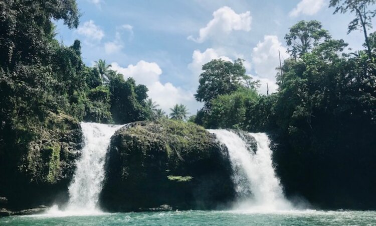 Moluccas: Waterfall in North Halmahera