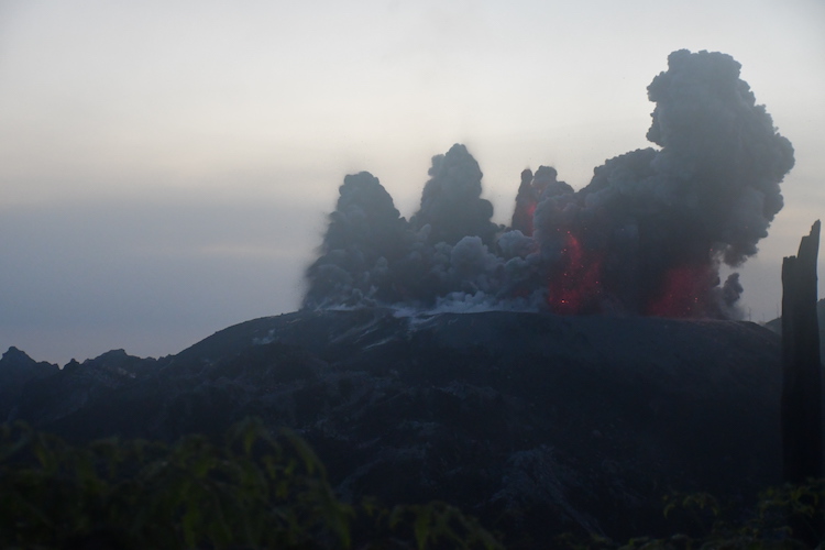 Halmahera, Indonesia: Eruption of Mt. Ibu volcano