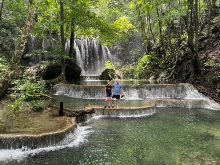 Enchanting waterfall on Moyo Island off the coast of Sumbawa, Indonesia