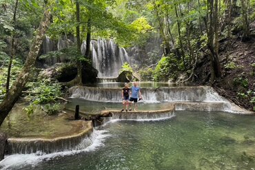 Enchanting waterfall on Moyo Island off the coast of Sumbawa, Indonesia