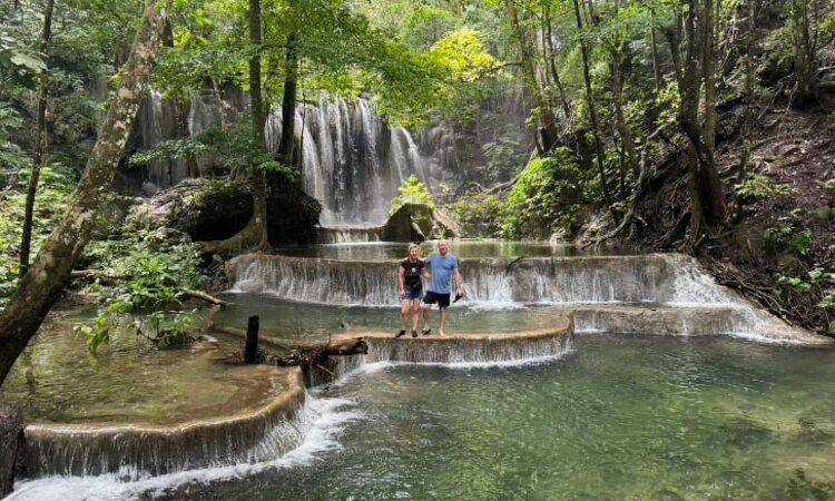 Enchanting waterfall on Moyo Island off the coast of Sumbawa, Indonesia