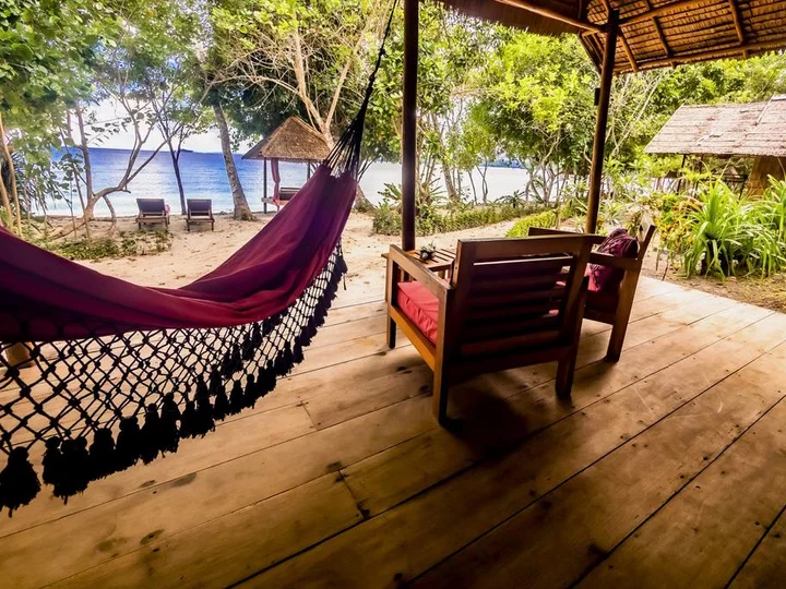 Raja Ampat Biodiversity Nature Resort: Deluxe Cottage Terrace with Ocean View