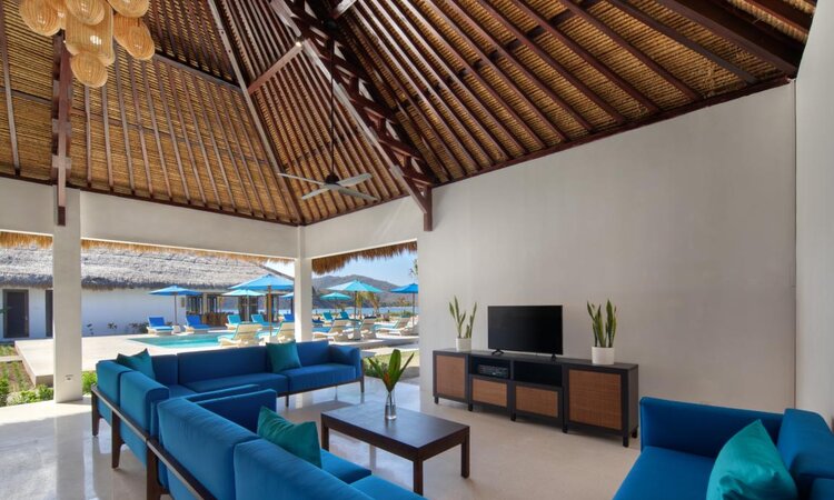 Common room with pool view, Mocean Dive Resort, Sumbawa Island