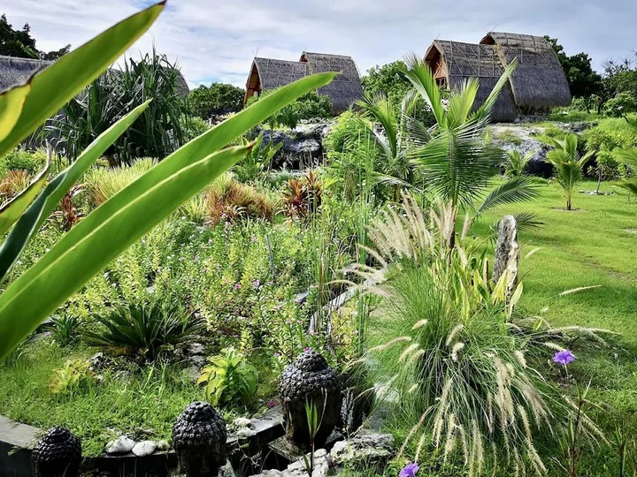 Enchanting resort garden of the Eco Resort Sumba Dream, Sumba Island