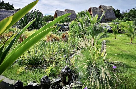 Enchanting resort garden of the Eco Resort Sumba Dream, Sumba Island