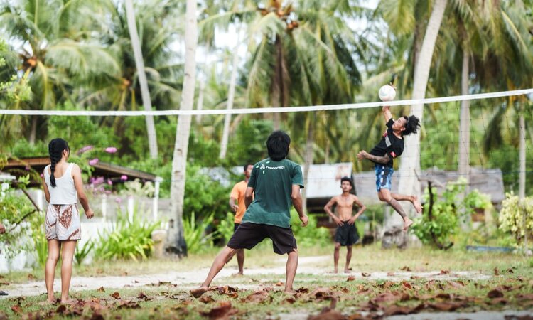 Volley Ball Place in Reconnect Resort on Buka-Buka Island, Sulawesi
