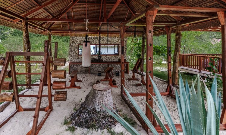 Open Air Gym in Reconnect Resort on Buka-Buka Island, Togean Islands, Sulawesi