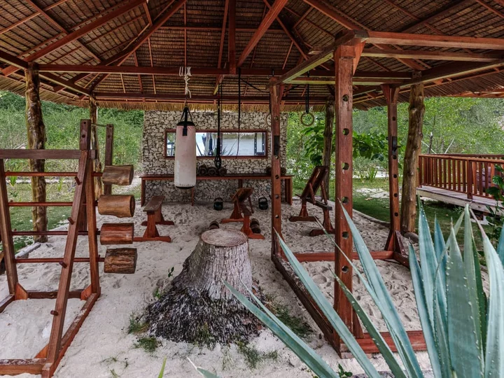 Open Air Gym in Reconnect Resort on Buka-Buka Island, Togean Islands, Sulawesi