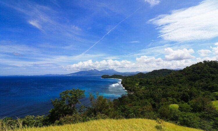 Sulawesi: Ausblick auf das Pulisan Jungle Beach Resort 
