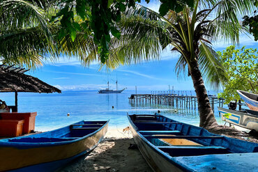 Indonesien, Raja Ampat: Ausblick aufs Meer von Misool