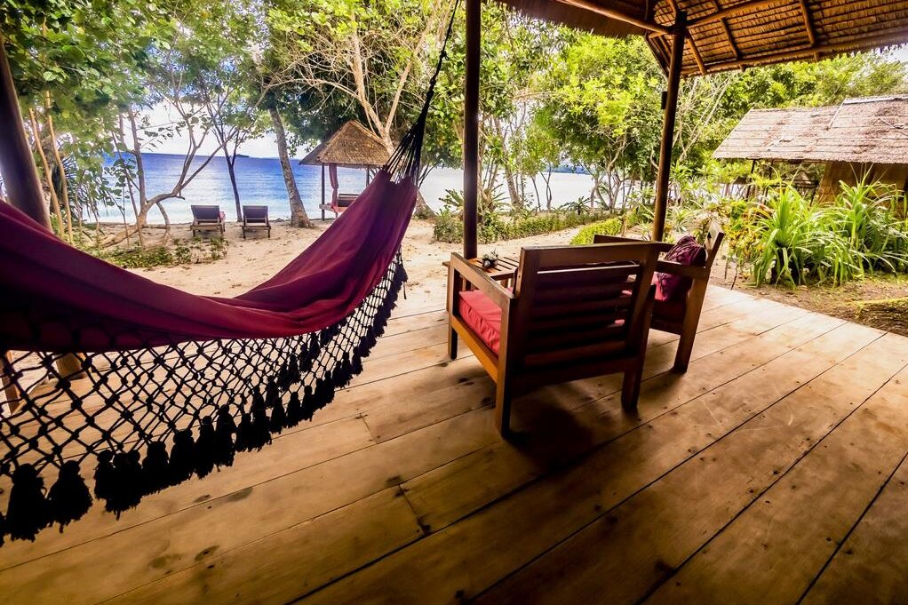 Raja Ampat Biodiversity Nature Resort: Deluxe Cottage Terrace with Ocean View