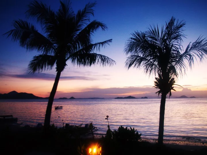 Beach near Labuan Bajo, Indonesian island of Flores: Starting point of the sailing trip