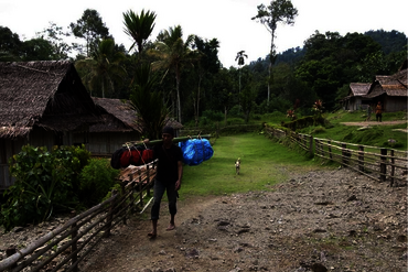 Traditional village on Seram island, Moluccas, Indonesia