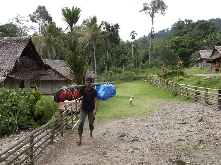 Traditional village on Seram island, Moluccas, Indonesia