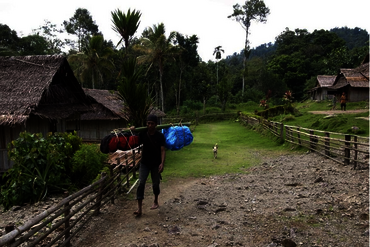 Traditionelles Dorf auf Seram, Molukken, Indonesien