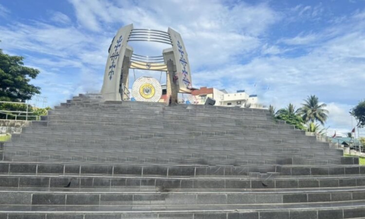 World Peace Gong on Ambon island, Indonesia