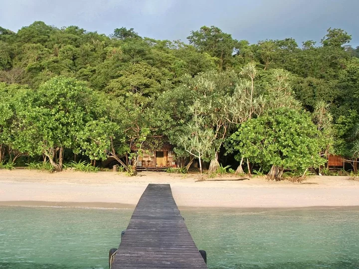 Resort view from jetty: Selayar Dive Resort, Sulawesi