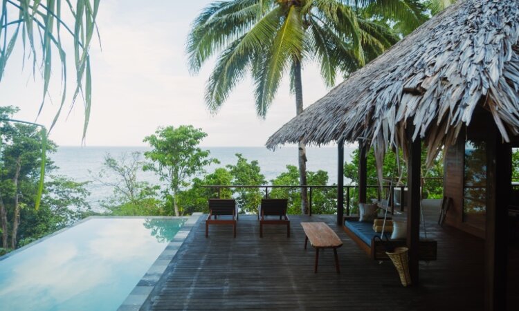 Moluccas, Morotai: Kulewe Pool Suite in Moro Ma'Doto