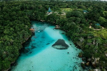 Indonesia, Sumba Island: Hidden lake with crystal clear water