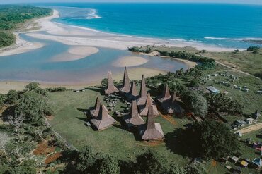 Indonesia, Sumba Island: Traditional village by the sea