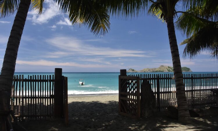 Tompotika Dive Lodge Beach; View from the gate