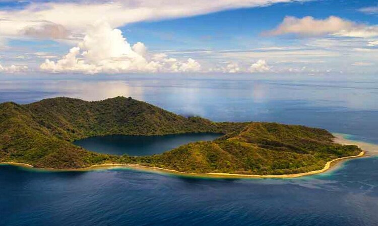 Satonda Island with inland lake, Sumbawa/Indonesia