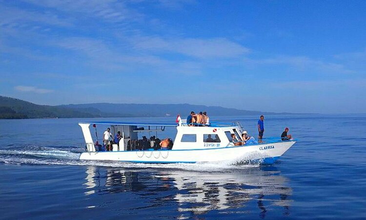 Sulawesi: White Sands Beach Resort Lembeh - Tauchboot