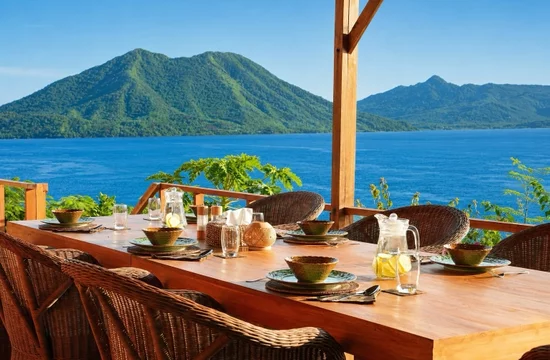 Alor Tanapi Dive Resort: Inselausblick vom Restaurant