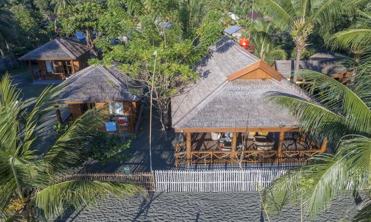 View of Deluxe and Standard Bungalows, Tompotika Dive Lodge, Sulawesi