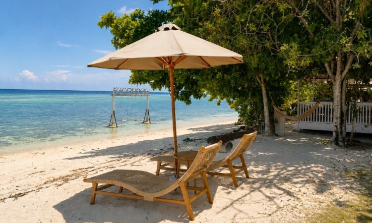 Reconnect Resort, Buka-Buka Island: Deck Chairs to Relax on the Beach