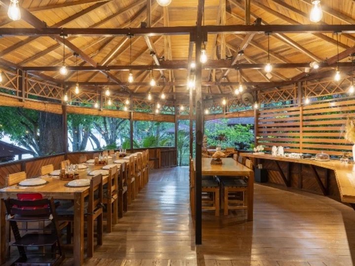 Restaurant interior view: Pulisan Resort, North Sulawesi