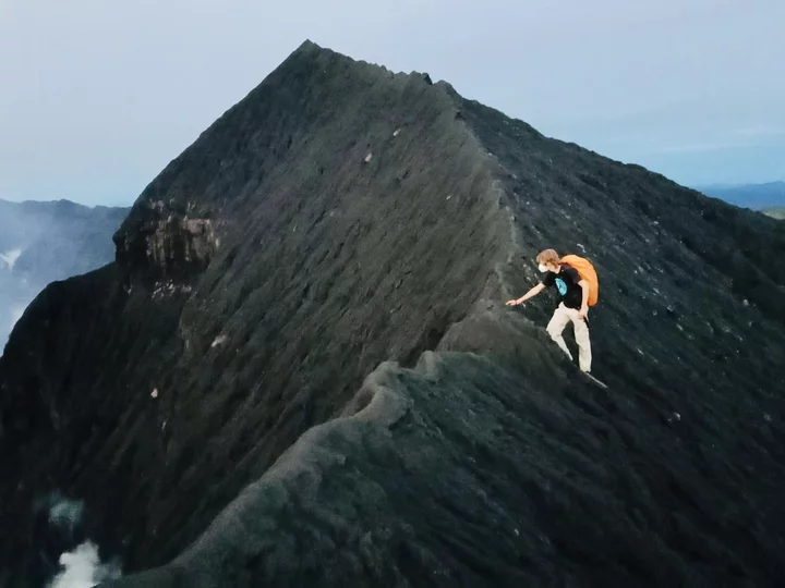 Moluccas: At Dukono crater edge on Halmahera island