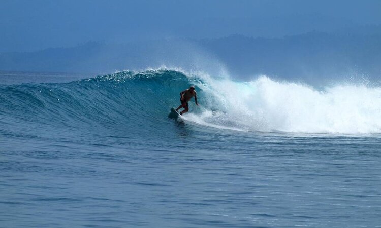  Moluccas, Morotai: Surf spot at the gates of Moro Ma'Doto Resorts