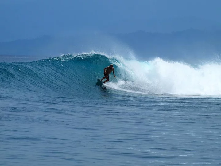  Moluccas, Morotai: Surf spot at the gates of Moro Ma'Doto Resorts