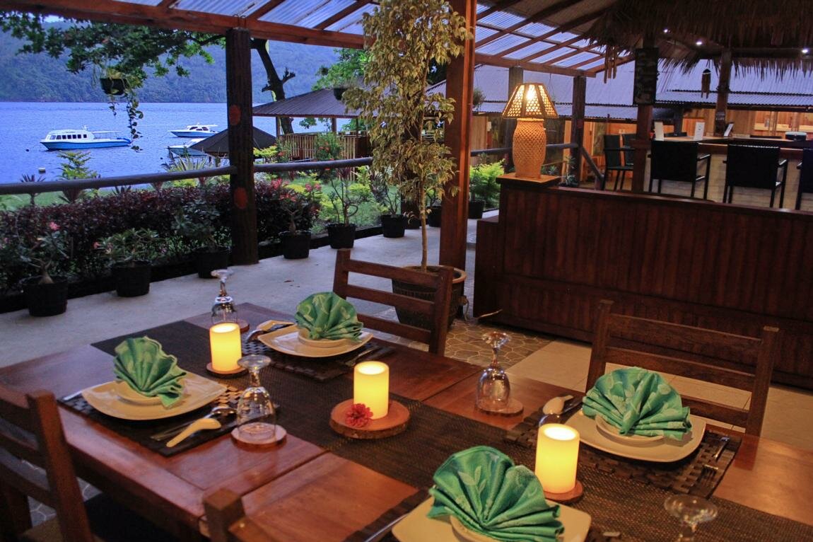 Dive into Lembeh Resort, Sulawesi: Open Air Restaurant