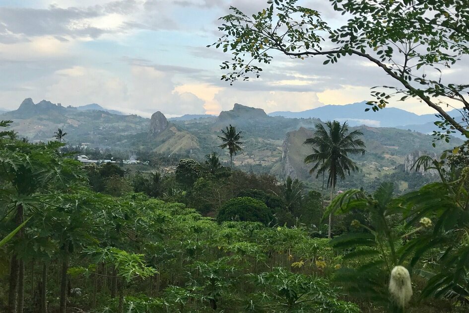 Sulawesi: View of the Toraja highlands