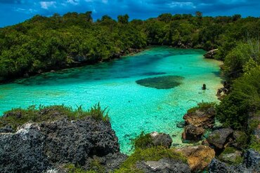 Indonesia, Little Sunda Island Sumba: Hidden Weekuri Lagune with crystal clear water