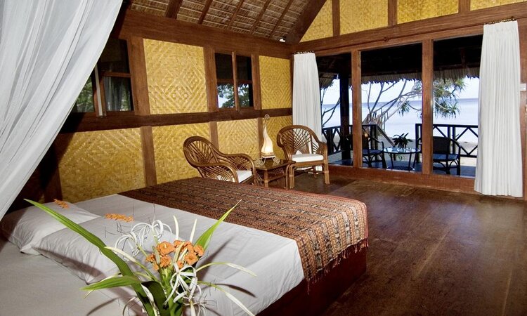 Standard Beach Bungalow - Interior with Sea View, Selayar Dive Resort, Sulawesi