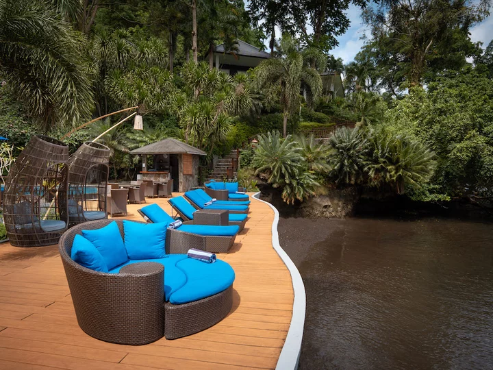  Pool deck at Lembeh Resort, Sulawesi Island