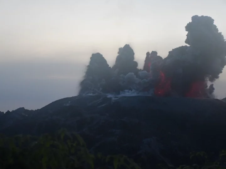 Halmahera, Indonesia: Eruption of Mt. Ibu volcano