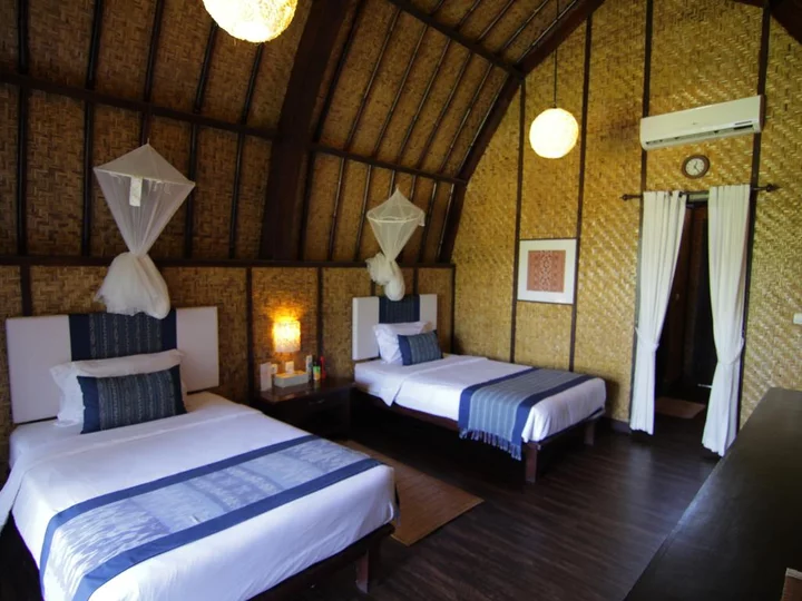 Sumbawa Island, Samawa Seaside Cottages: One Bedroom Lumbung Exterior View Twinbed Room
