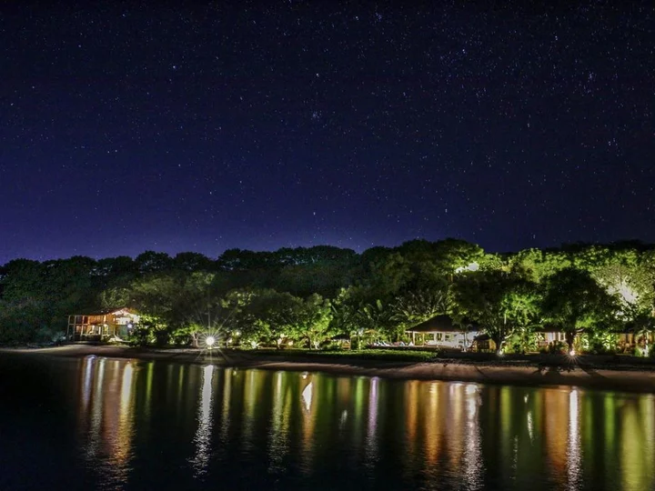 Kalimaya Dive Resort at Night with Milky Way, Lesser Sunda Islands/ East Indonesia