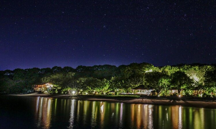 Kalimaya Dive Resort at Night with Milky Way, Lesser Sunda Islands/ East Indonesia
