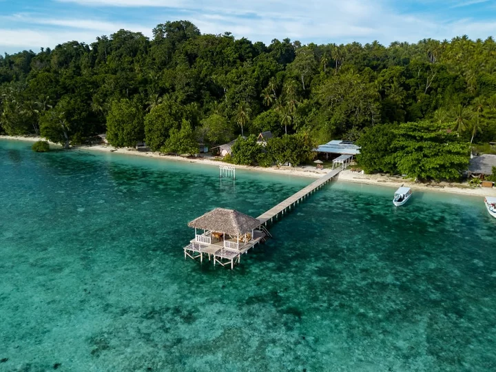 Reconnect Resort: Pier with Hammock and Steps into House Reef