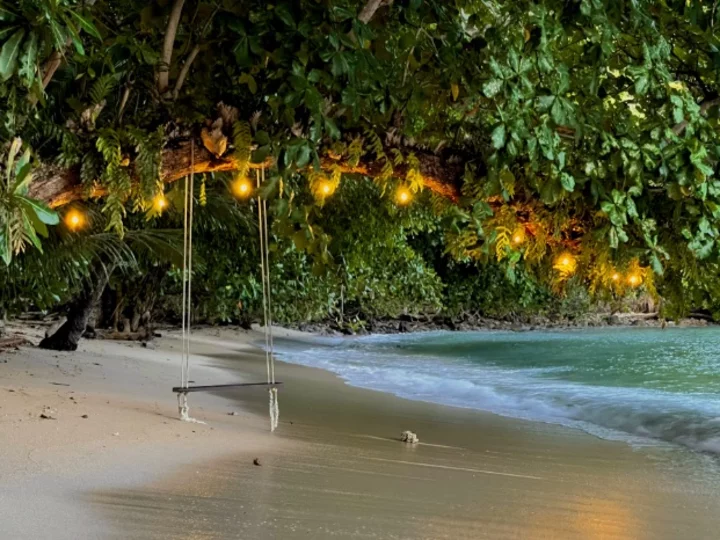 Beach illumination in Pulisan Resort; North Sulawesi, Indonesia