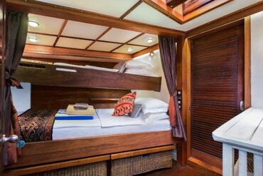 Drei-Bett Kabine in der Segel Yacht Katharina