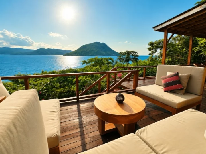 Alor Tanapi Dive Resort: Terrace with View
