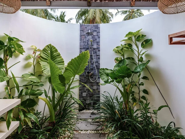 Bathroom in Aircon Beach Villa, Reconnect Resort, Togean Islands