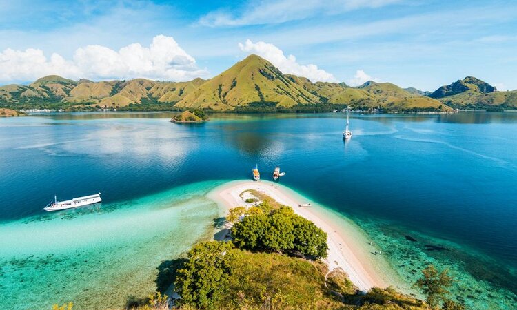 Island views in Komodo National Park, Indonesia
