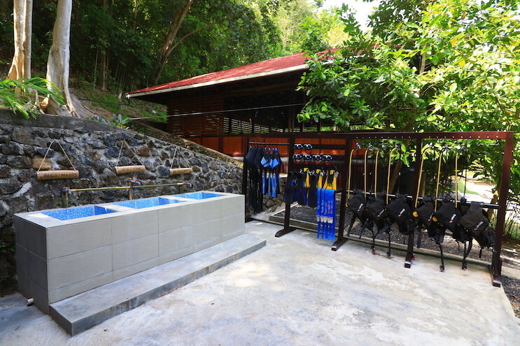 Sulawesi: Pulisan Jungle Beach Resort - Dive Center Exterior View